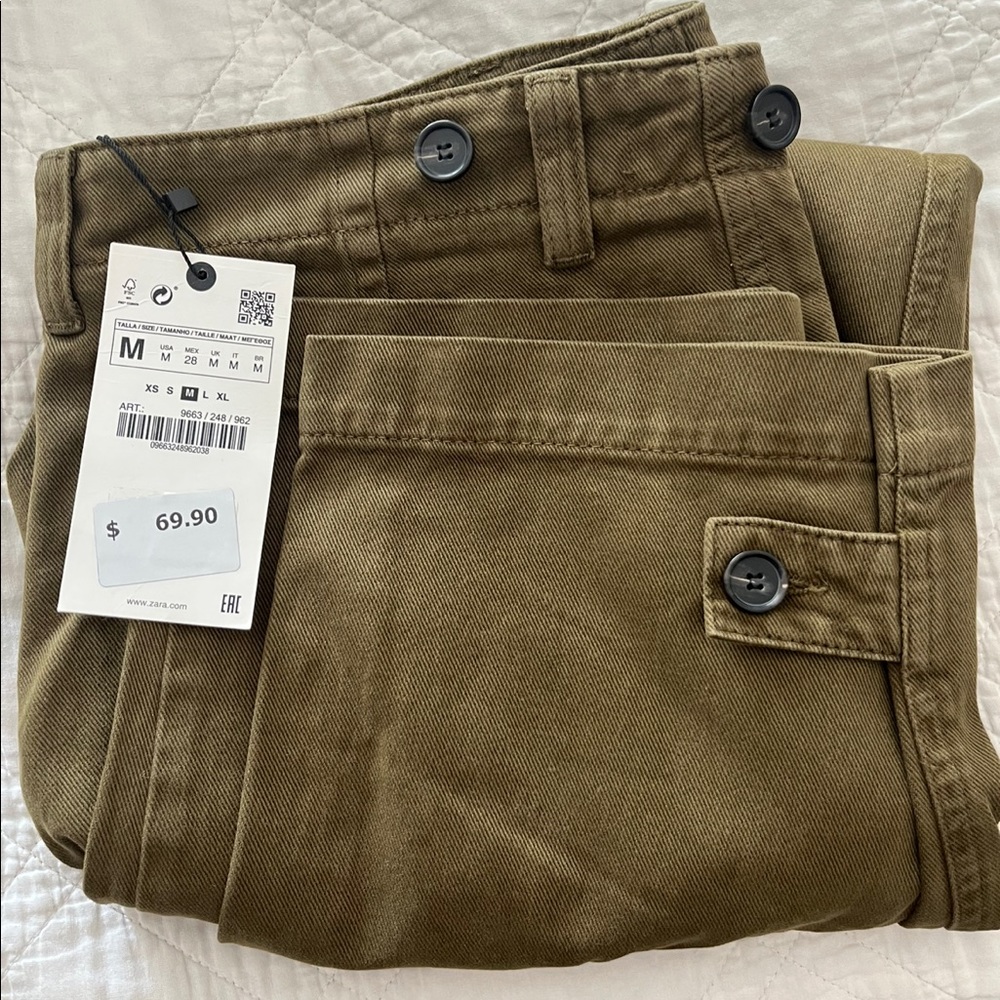 ZARA army green trousers
